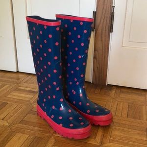 J. Crew polkadot rainboots